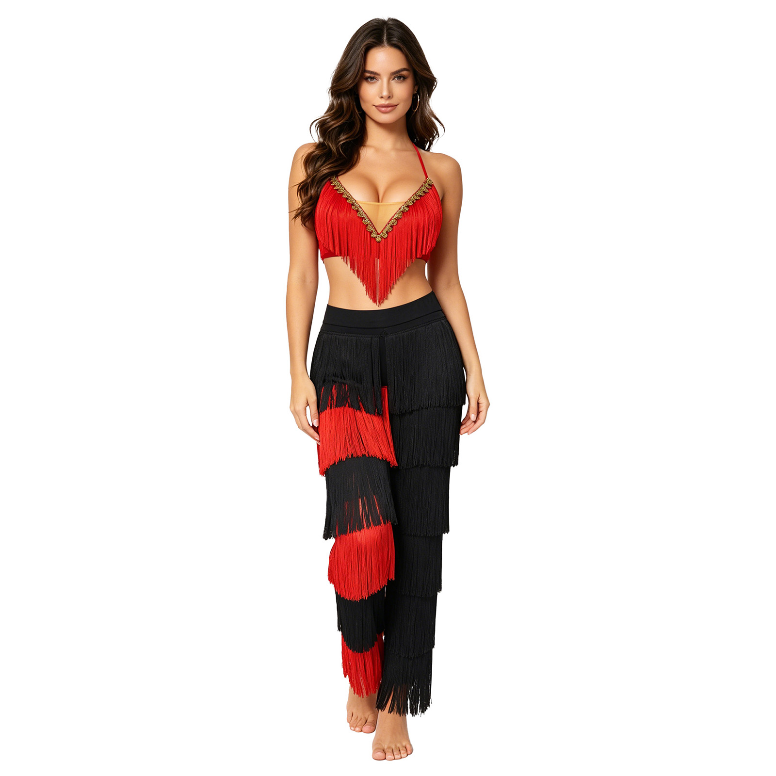 Women 2pcs Tassel Latin Dance  - đánh giá và giá Lace Bralette Set