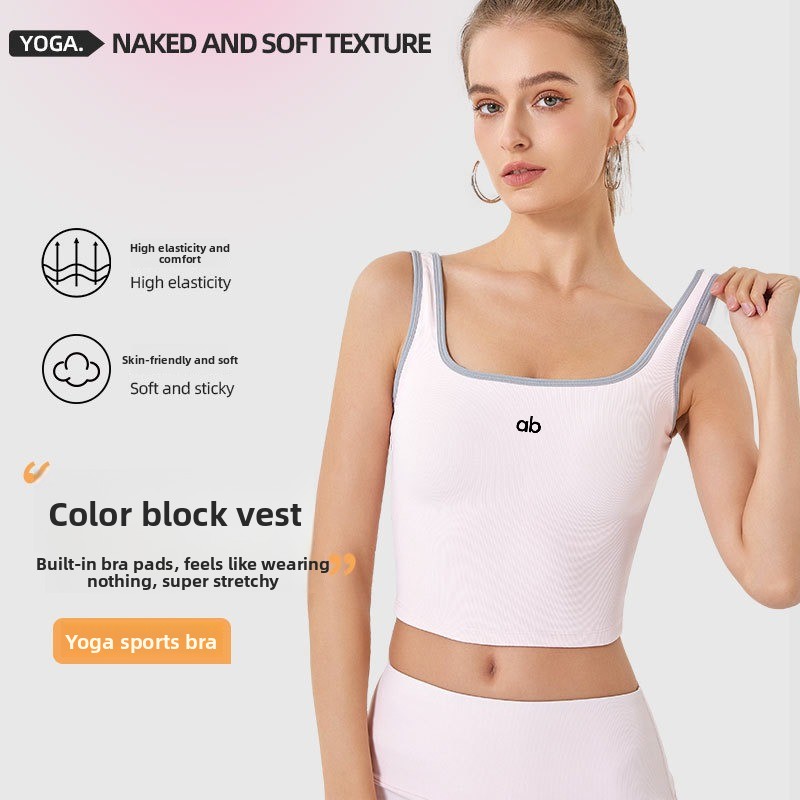 Women Summer Ribbed Yoga Tank  - đánh giá và giá Underwire Bra Padded