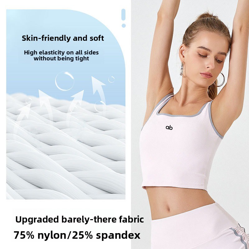 Women Summer Ribbed Yoga Tank  - đánh giá và giá Underwire Bra Padded