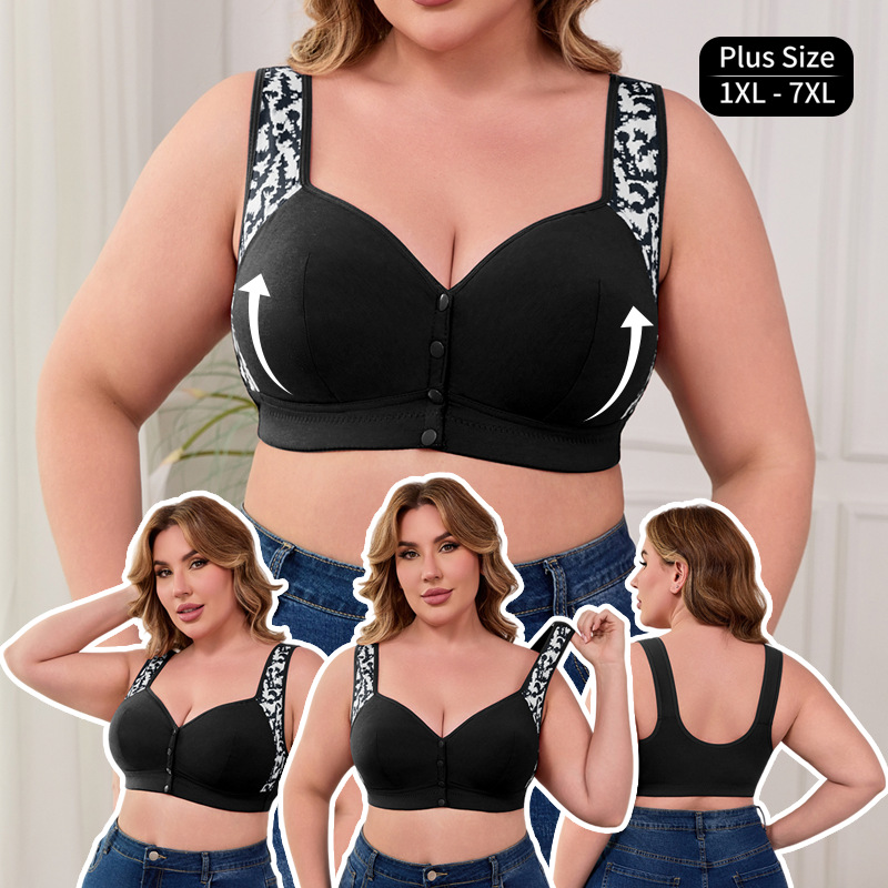 XL-7XL Plus Size Front Buckle  - đánh giá và giá Wirefree Bra Comfort