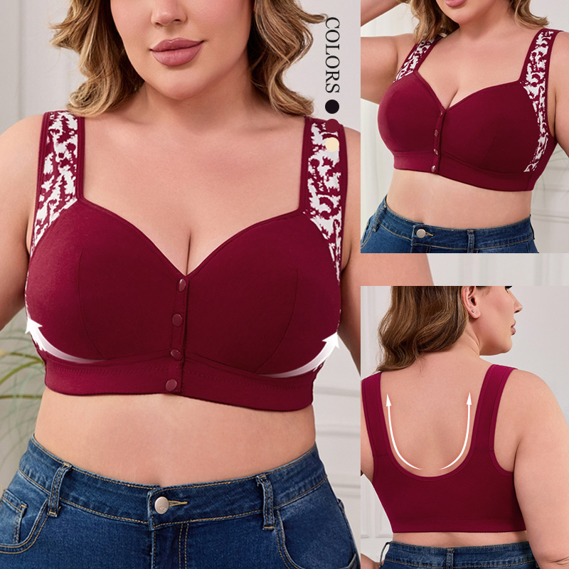 XL-7XL Plus Size Front Buckle  - đánh giá và giá Wirefree Bra Comfort